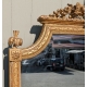 Miroir style Louis XVI fronton couronne de fleurs