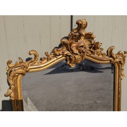Miroir Napoléon III fronton coquille