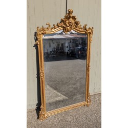 Miroir Napoléon III fronton coquille