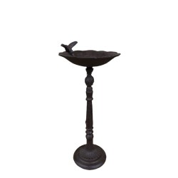 Bain d\'oiseaux en fonte brune Colibris