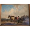 Paintings | Painting entitled ‘Attelage’, unsigned. Moinat SA  – Antiques and home décor