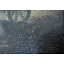 Paintings | Painting entitled ‘Attelage’, unsigned. Moinat SA  – Antiques and home décor