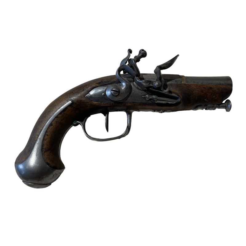 Flint-fired travel pistol