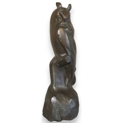 Bronze "Hibou moyen-duc" signé Robert HAINARD