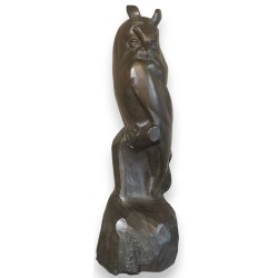 Bronze \"Hibou moyen-duc\" signé Robert HAINARD