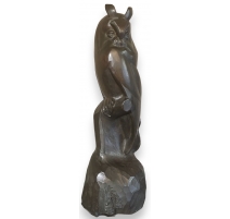 Bronze "Hibou moyen-duc" signé Robert HAINARD