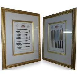 Pair of engravings ‘Knives’, by Moinat SA – Antiques and decorative items – Engravings, lithographs