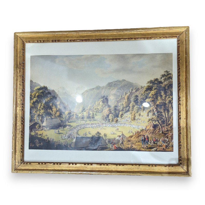 Reproduction of the engraving ‘The Swiss Shepherds’ Festival’