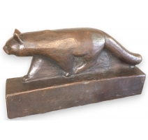 Bronze "Chat sauvage" signé Robert HAINARD