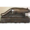 Bronze \"Chat sauvage\" signé Robert HAINARD