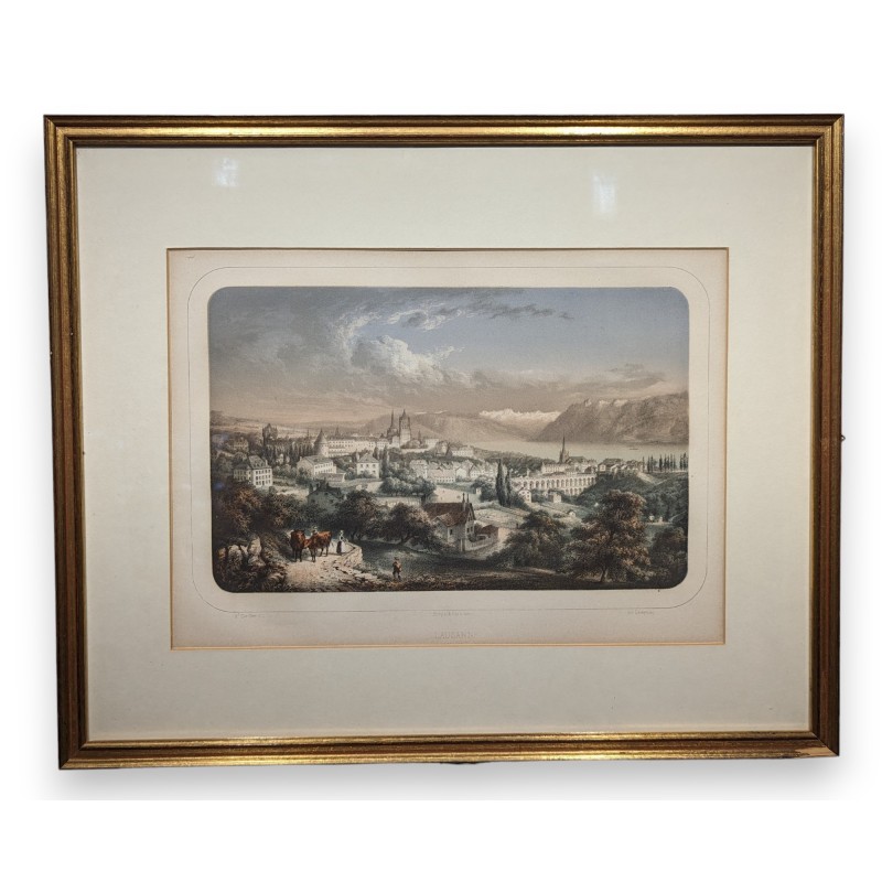 Engraving entitled ‘Lausanne’ by CUVILLIER