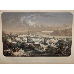 Engraving entitled ‘Lausanne’ by CUVILLIER