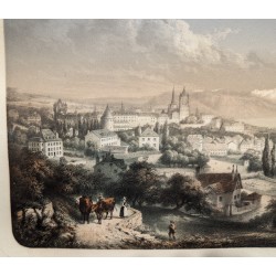 Engraving entitled ‘Lausanne’ by CUVILLIER