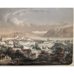 Engraving entitled ‘Lausanne’ by CUVILLIER