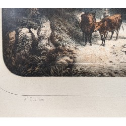 Engraving entitled ‘Lausanne’ by CUVILLIER