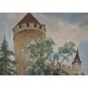 Aquarelle "Château de Lucens" signé Th. APPIA
