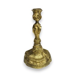 Napoleon III-style bronze candlestick