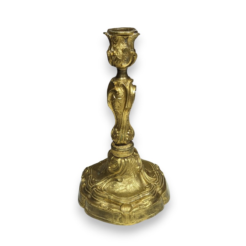 Napoleon III-style bronze candlestick