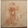 Blood-engraved print entitled ‘Mousquetaire’, monogrammed ‘JD’