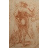 Blood-engraved print entitled ‘Mousquetaire’, monogrammed ‘JD’