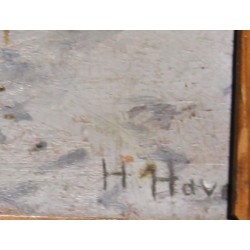 Tableau \"Porte d\'Amont\" signé H. HAVET
