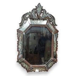 Miroir Vénitien en verre gravé