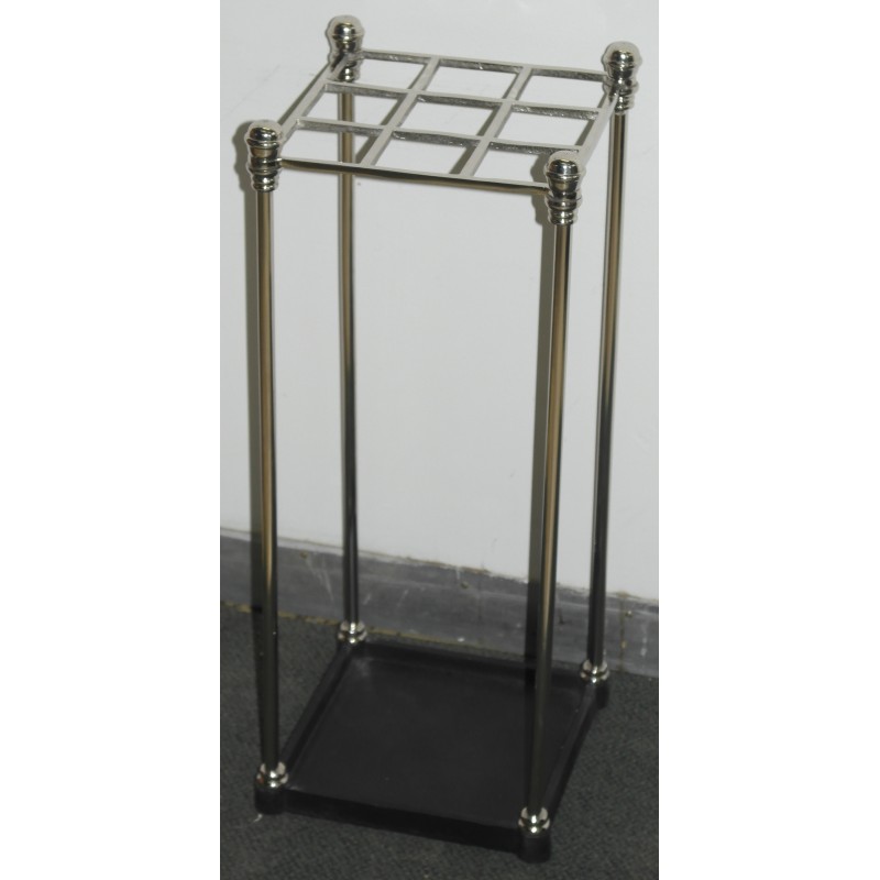 Porte parapluie carré en aluminium et fonte