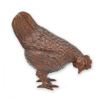 Poule en bronze