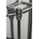 Tabouret en bois recouvert de velours bleu