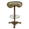 Brown cast-iron bar stool