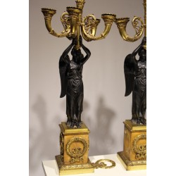 Paire de Girandoles style Empire en bronze