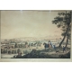 Gravure "Vue de Genève" par BRUN le cadet