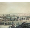 Gravure "Vue de Genève" par BRUN le cadet