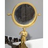 Miroir de table en bronze doré
