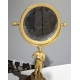 Miroir de table en bronze doré
