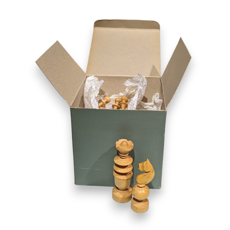 Wooden chess pieces