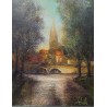 Tableau \"Bruges\" signé DELSALLE