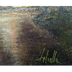 Tableau \"Bruges\" signé DELSALLE