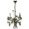 Lustre Sapin en tôle peinte polychrome