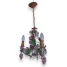 Lustre Raisins en tôle peinte polychrome