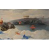 Tableau \"Anges sur le toit\" signé S. NIKAS