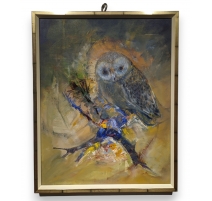 Tableau "Hibou" signé Jacques VALBRUN