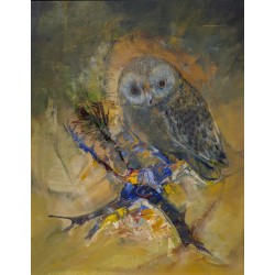 Tableau \"Hibou\" signé Jacques VALBRUN