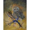 Tableau \"Hibou\" signé Jacques VALBRUN