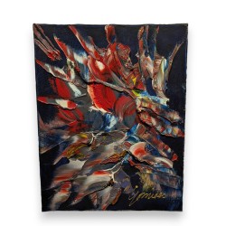 Tableau \"Composition abstraite\" signé GOMIDAS