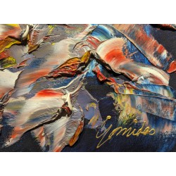 Tableau \"Composition abstraite\" signé GOMIDAS