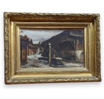 Tableau "Fontaine de Brienz" par GIRARDET