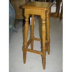 Oak bar stool with turned legs by Moinat SA – Antiques and home décor