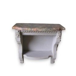 Etagère à 2 rayons laquée faux marbre