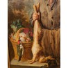 Tableau \"Chasseur\" signé W HAMILTON fec.